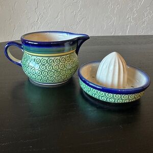 Handmade polish pottery juicer